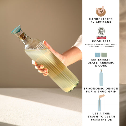 Cove Glass Bottle With Ceramic Stopper