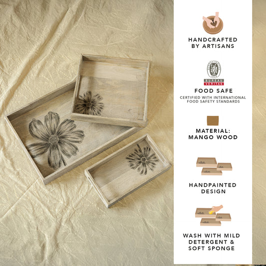 Flora Family Tray Set of 3