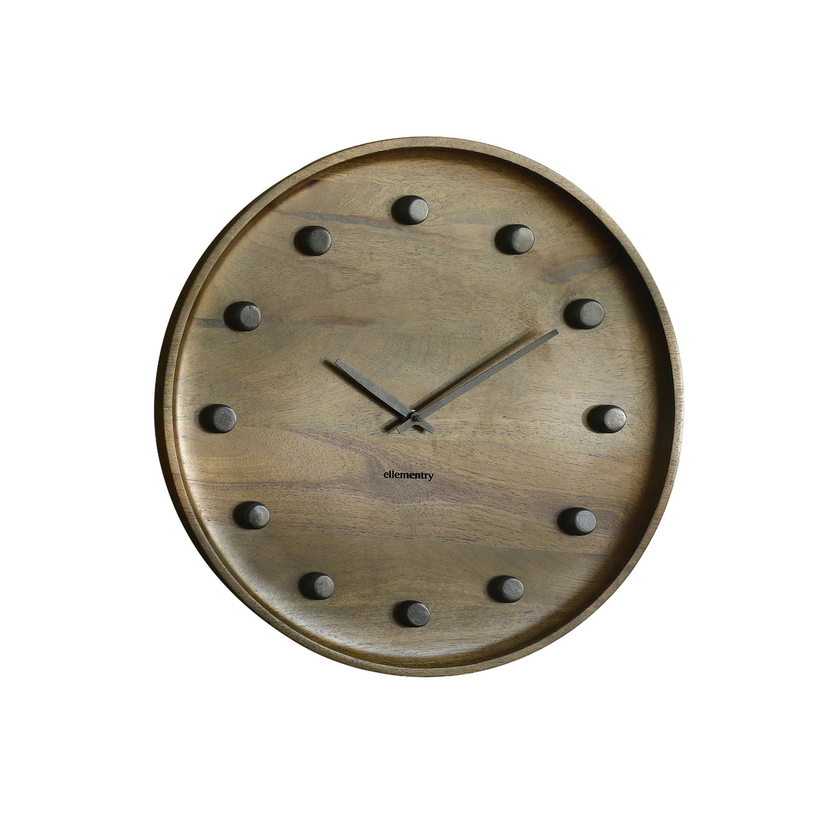 Ebony wooden wall clock