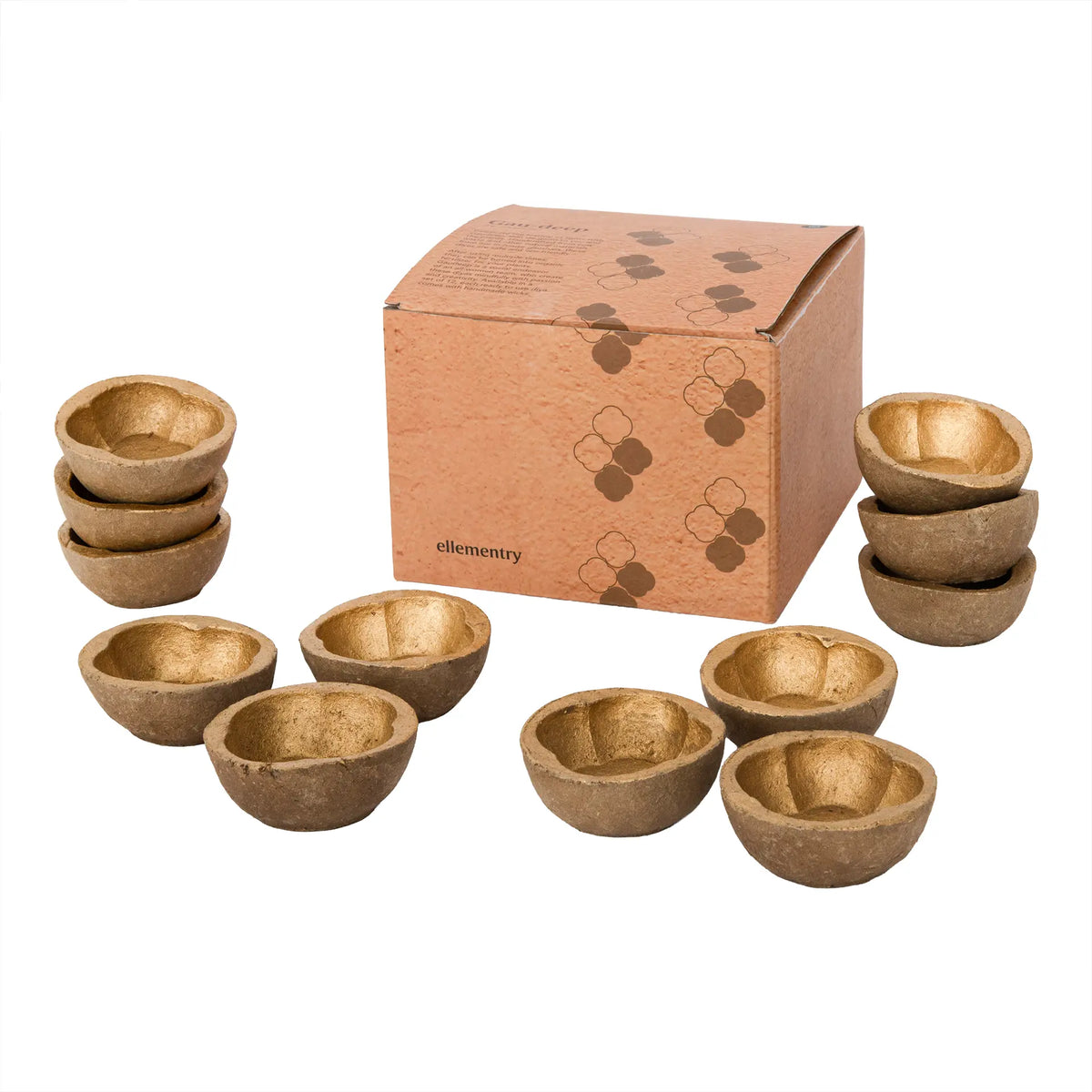 Gaudeep gold Diya set of 12