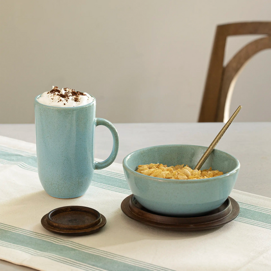 aqua rustic breakfast set