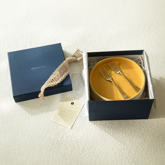 Amber Love Pasta Plate x Cutlery Gift Box Set