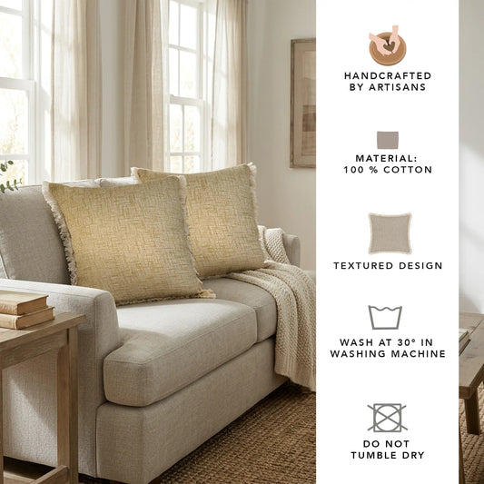 Melange textured cushion cover Set of 2