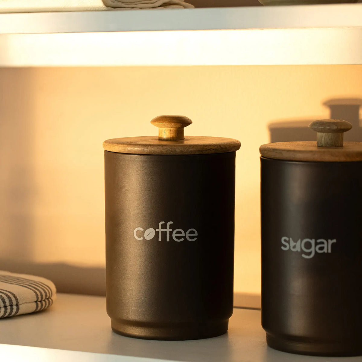 Charcoal Brown Coffee Jar