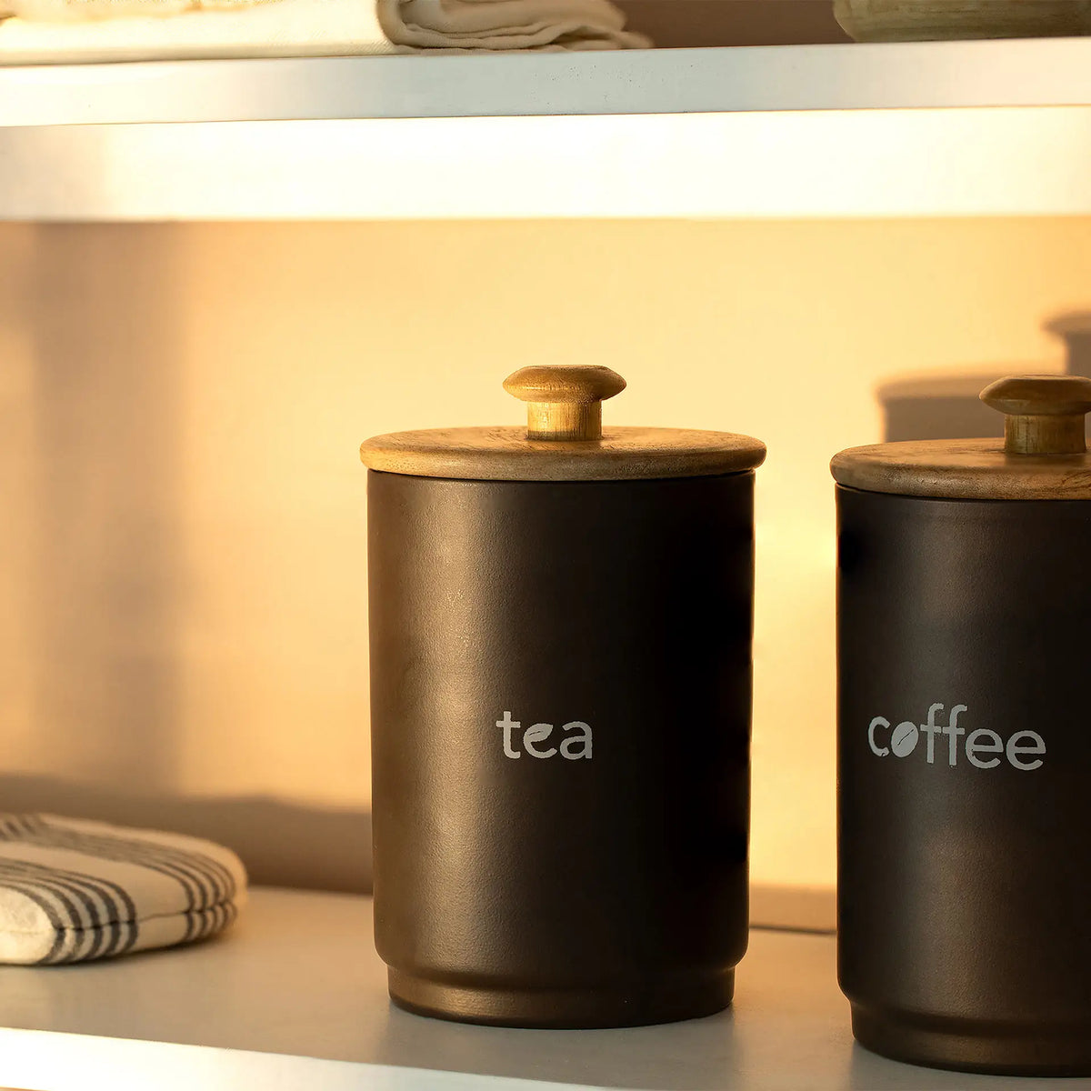 Charcoal Brown Tea Jar