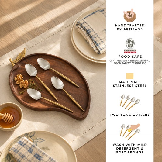 Ritual Two-Tone Matte Dessert Spoon Set of 4