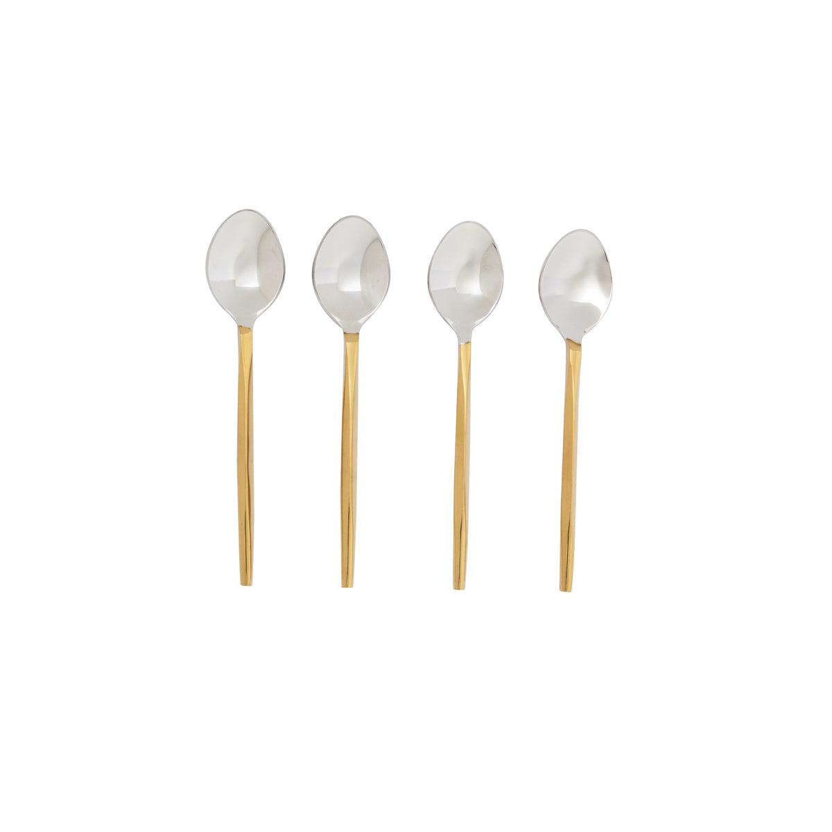 Sunlit Two-Tone Glossy Dessert Spoon Set of 4
