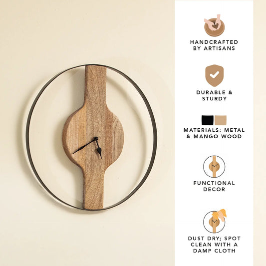 Classique Metal & Wooden Wall Clock