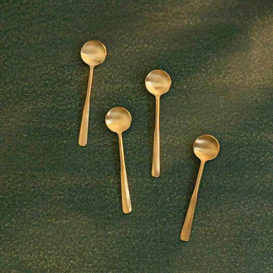 Desert Spoon S/4 Champagne Gold Matt Finish