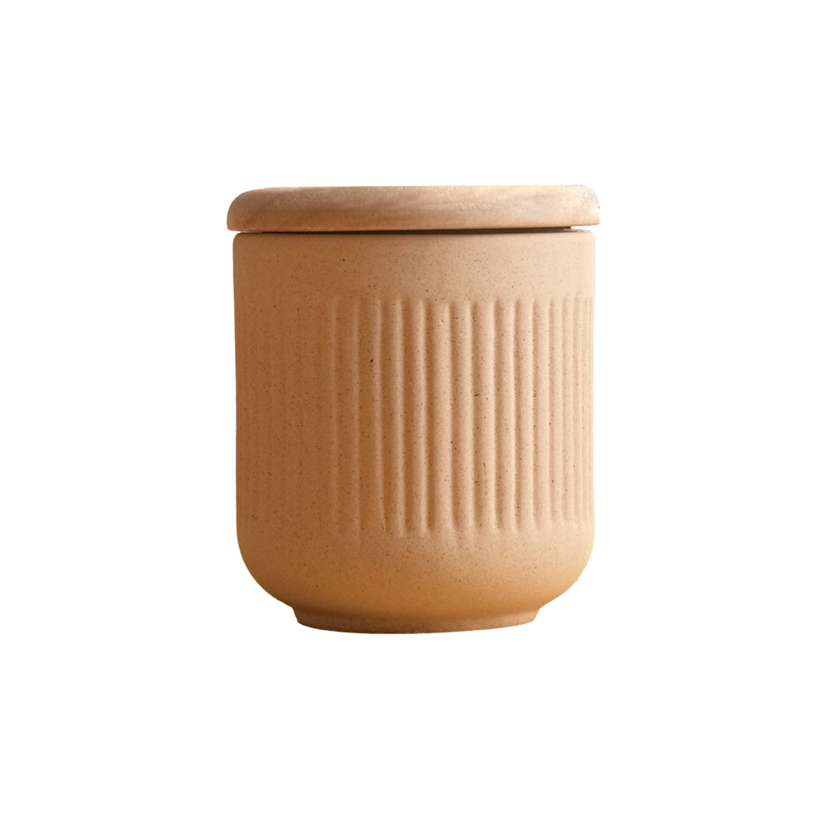 Classic Beige Ceramic Jar- Large