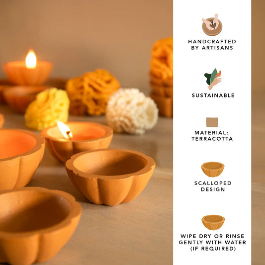 Aarambh Terracotta Diya - Set of 21