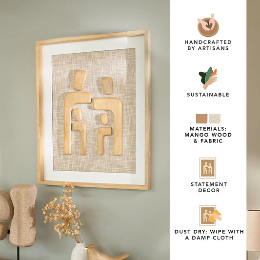 Family Portrait Wooden Wall Panel