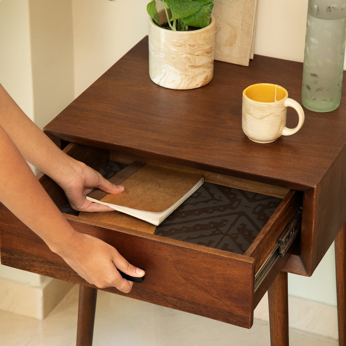 Old World ready-to-assemble bedside drawer