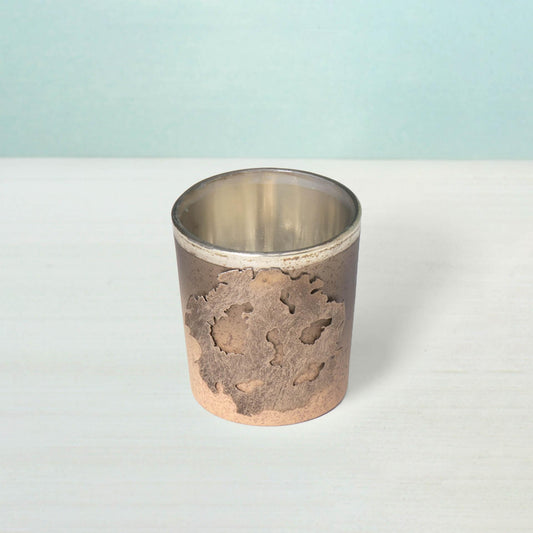 Gold Glass T-Light Holder