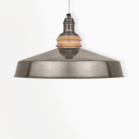Gun Metal Pendant Lamp- Wide