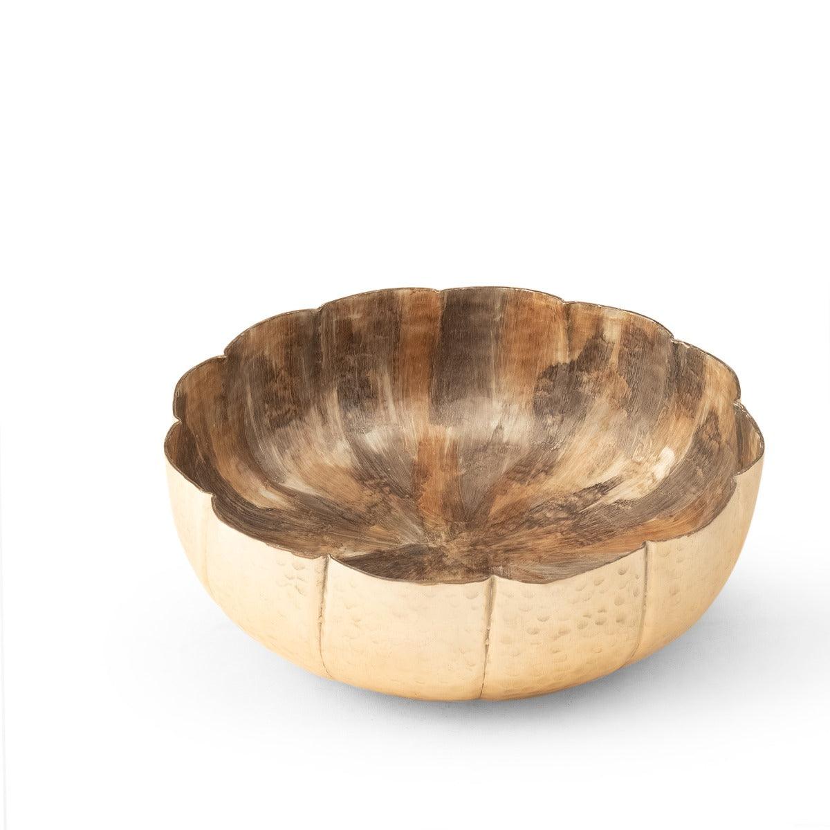 Beige Metal Fruit Bowl- Small