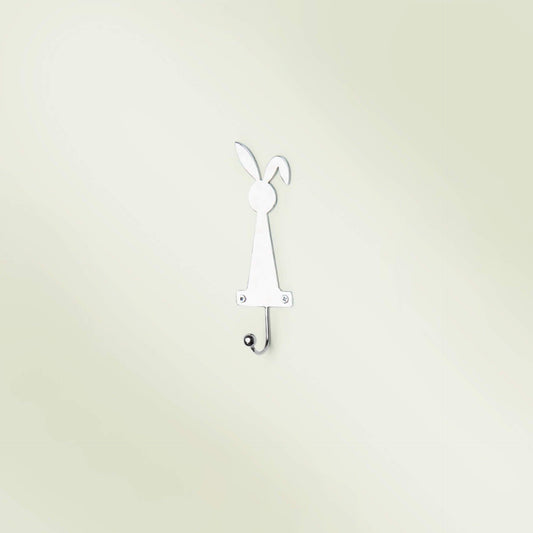 Silver Metal Rabbit Wall Hook