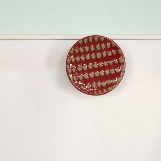 Ceramic Wall Hook Red