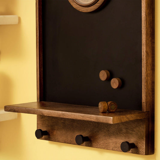 In Time Notice Board with Clock & Shelf