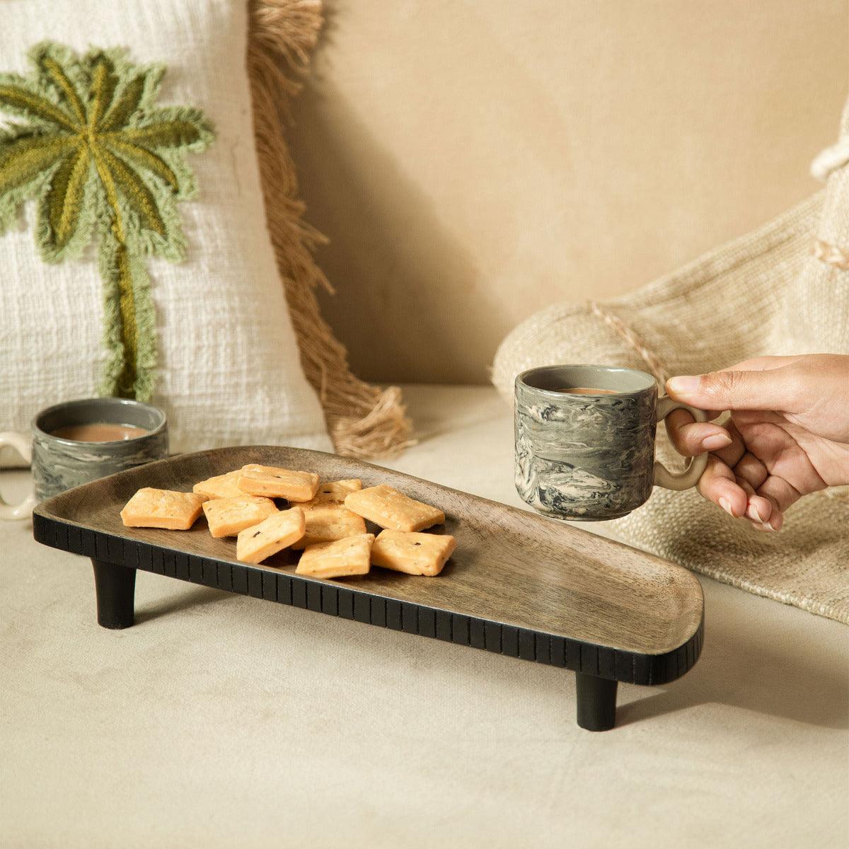 Orbis Asymmetric Tri Legged Platter - ellementry