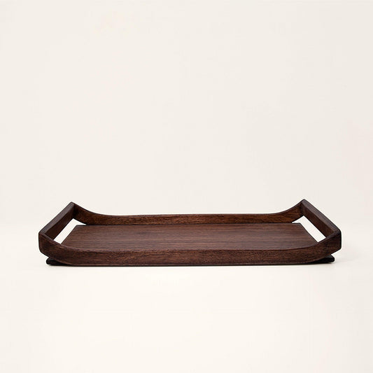 brown wood tray