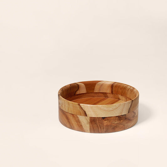 in teak wooden salad bowl- medium