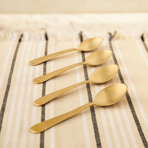 Celestial Brass Table Spoon Set of 4 - ellementry