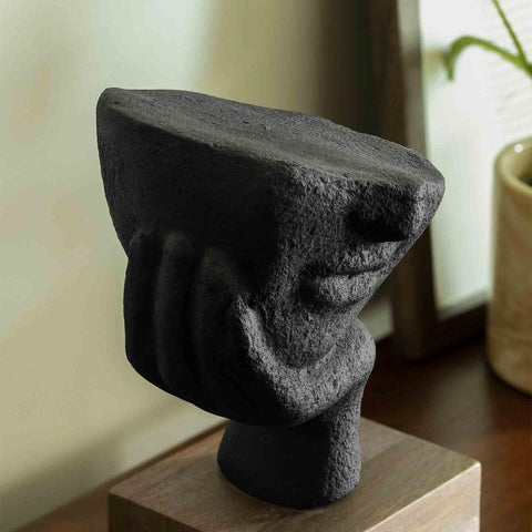 Restive Face Ecomix Sculpture - Black - ellementry