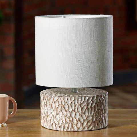 Pebble Drum Lamp With Shade - ellementry