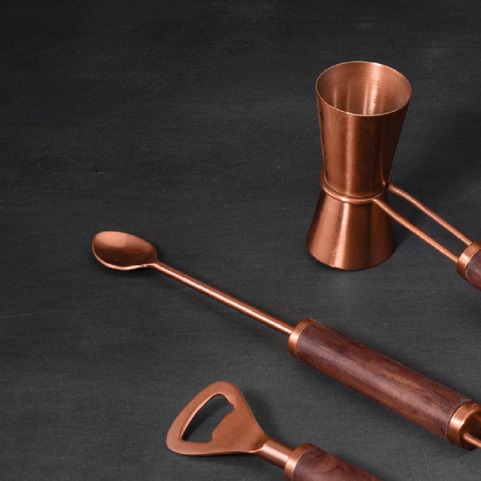 copper metal bar tools (set of 3)