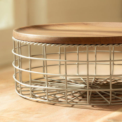 Twine Wire Basket (Round) - ellementry