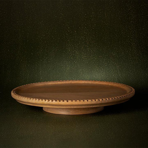 Country Home Mango Wood Lazy Susan - ellementry