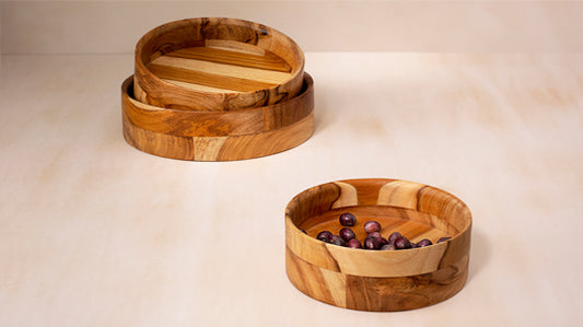 Handcrafted salad set to enjoy summer salads