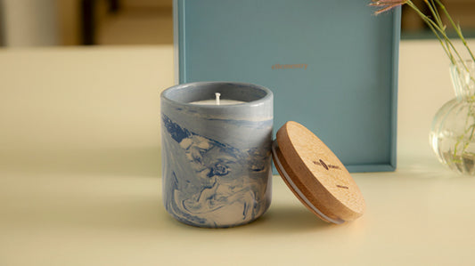 Mind relaxing fragrances of hand-poured natural wax in handmade jars