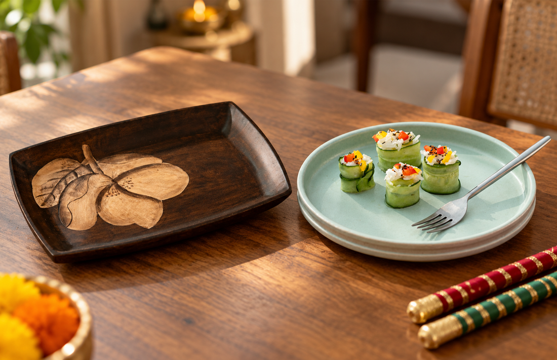 Navratri Thali Setup: Traditional Serveware for Your Fasting Menu