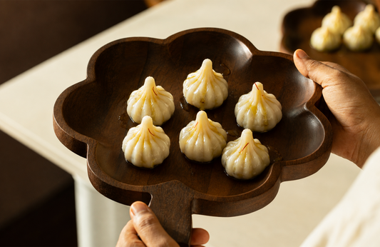 Ganesh Chaturthi Modak Serving Ideas: Terracotta and Ceramic Platters