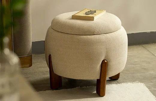 Incorporating ottoman for sitting in living room