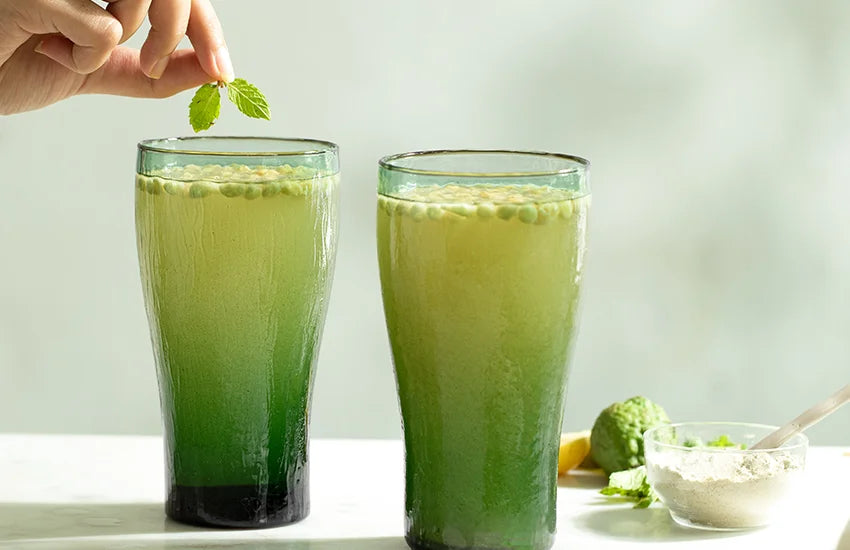 Glass and terracotta Tumblers