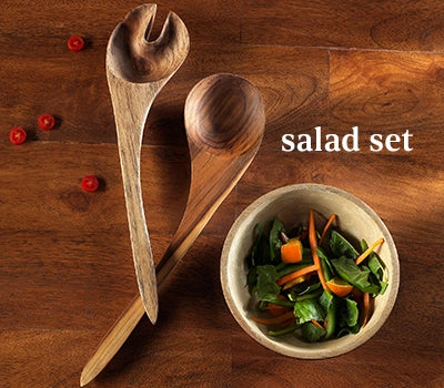Wooden salad set