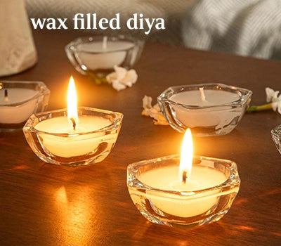 Wax filled diyas