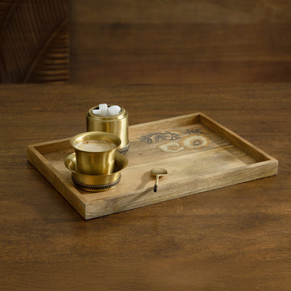 Fleur D'or Rectangle Tray