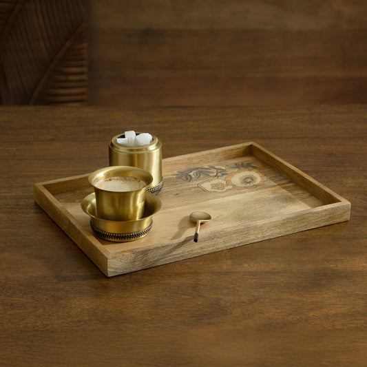 Fleur D'or Rectangle Tray