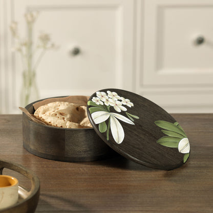 Frangipani Wooden Roti Box