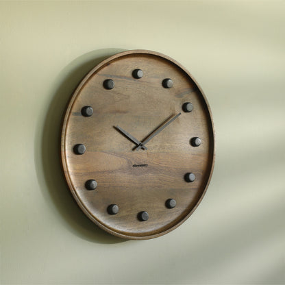 Ebony wooden wall clock