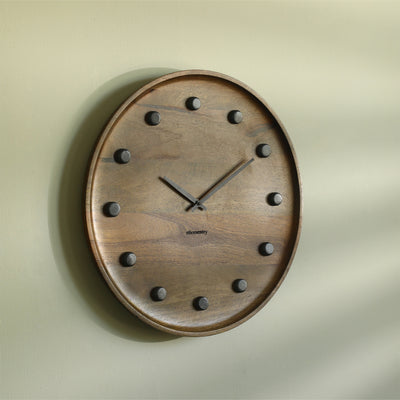 Ebony wooden wall clock