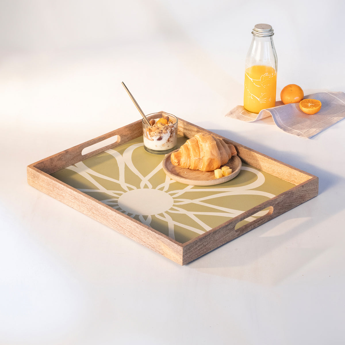 Shade of Green Wooden Tray