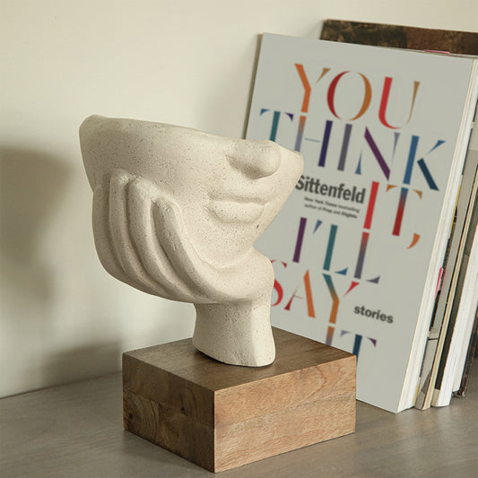 Restive Face Ecomix Sculpture - White