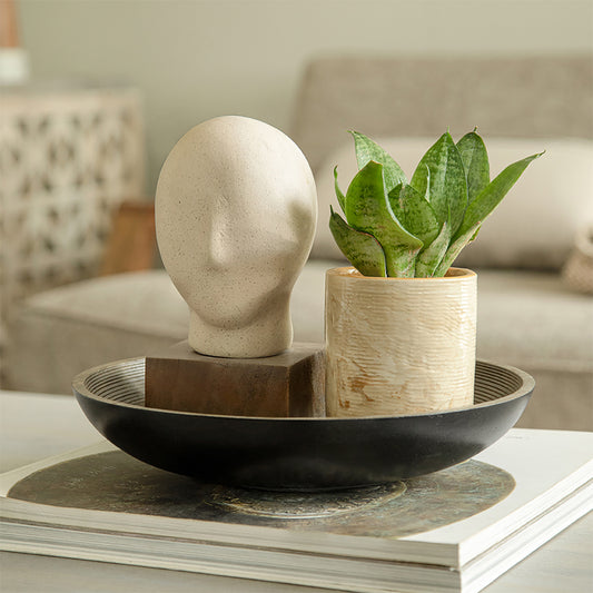Calm Face Ecomix Sculpture - White