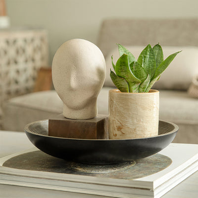 Calm Face Ecomix Sculpture - White