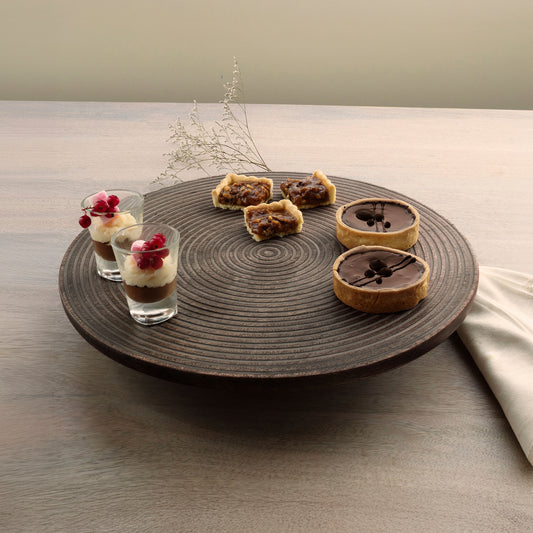 Mango  Lazy Susan Ribbed Natural